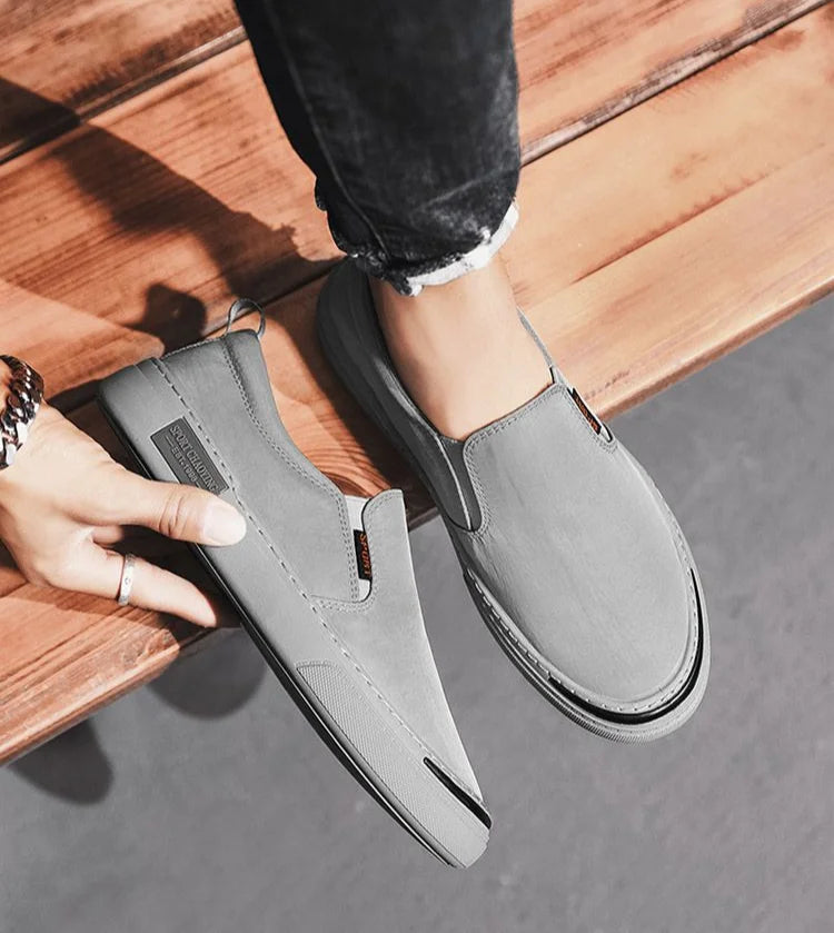 Tênis Vulcanizados de Lona Plimsoll masculino: respirável, de lazer, mocassins, moda primavera e outono