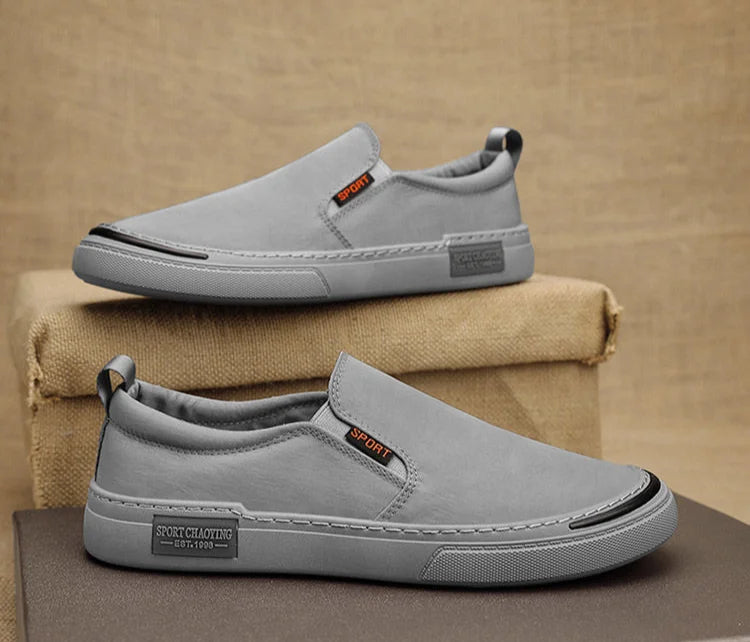 Tênis Vulcanizados de Lona Plimsoll masculino: respirável, de lazer, mocassins, moda primavera e outono