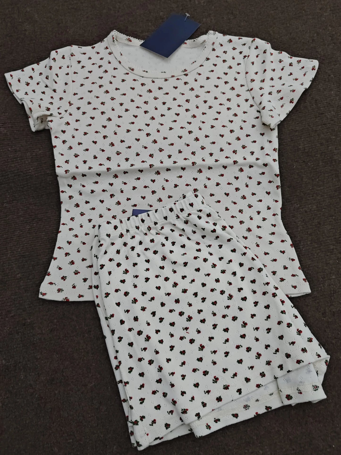 Stripes T-shirt Shorts 2 Pieces Sets Summer Short Sleeve Slim Three Buttons Crop Top Elastic Short Pant for Woman Sweet Y2k Set