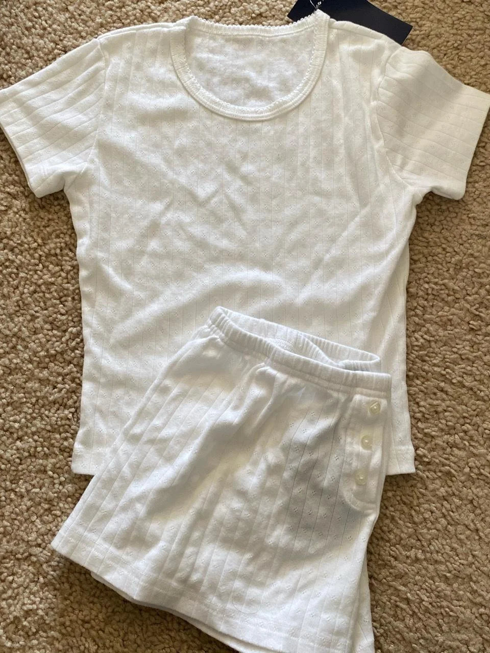 Stripes T-shirt Shorts 2 Pieces Sets Summer Short Sleeve Slim Three Buttons Crop Top Elastic Short Pant for Woman Sweet Y2k Set