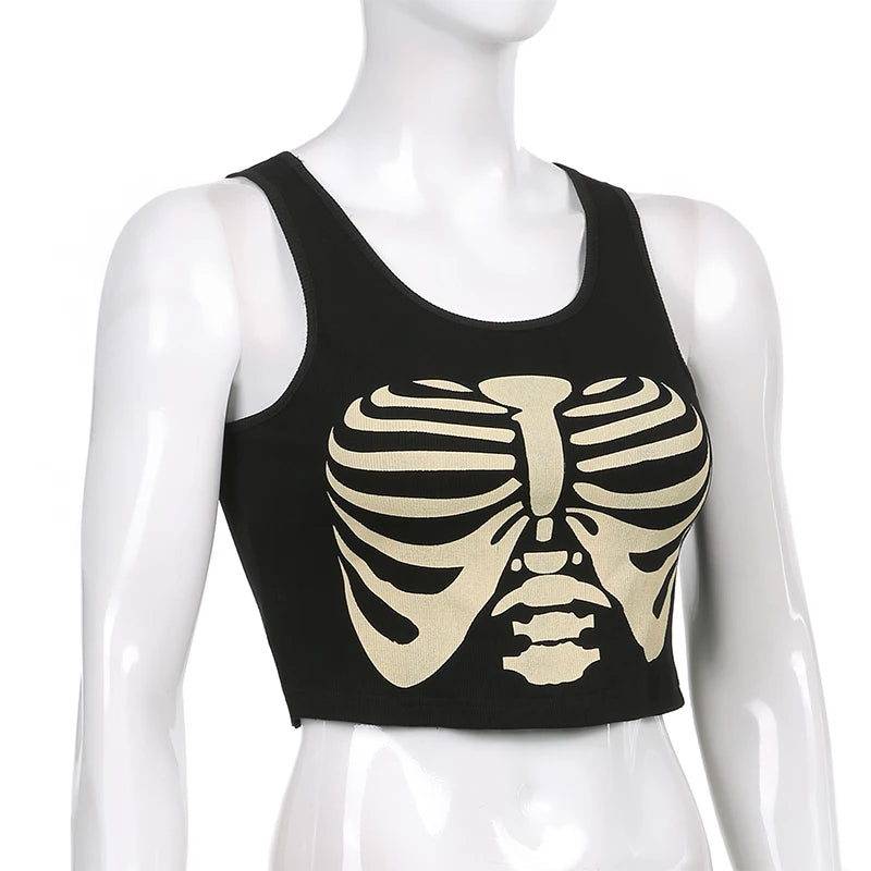 Y2K Women Backless Hollow Out T Shirt Sexy Bandage Crop Tops O-neck Tshirt Black Streetwear Short Sleeve Slim Bodycon T-shirt