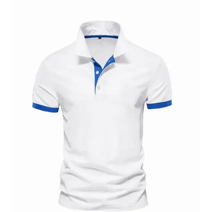 Camisa polo masculina, casual, respirável, manga curta