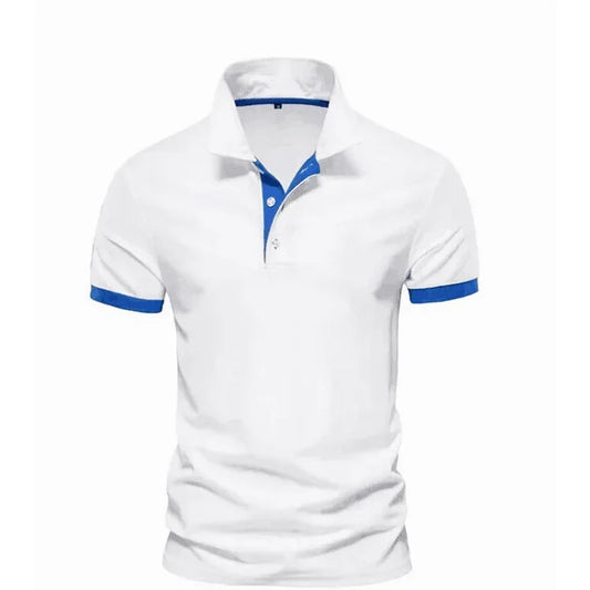 Camisa polo masculina, casual, respirável, manga curta