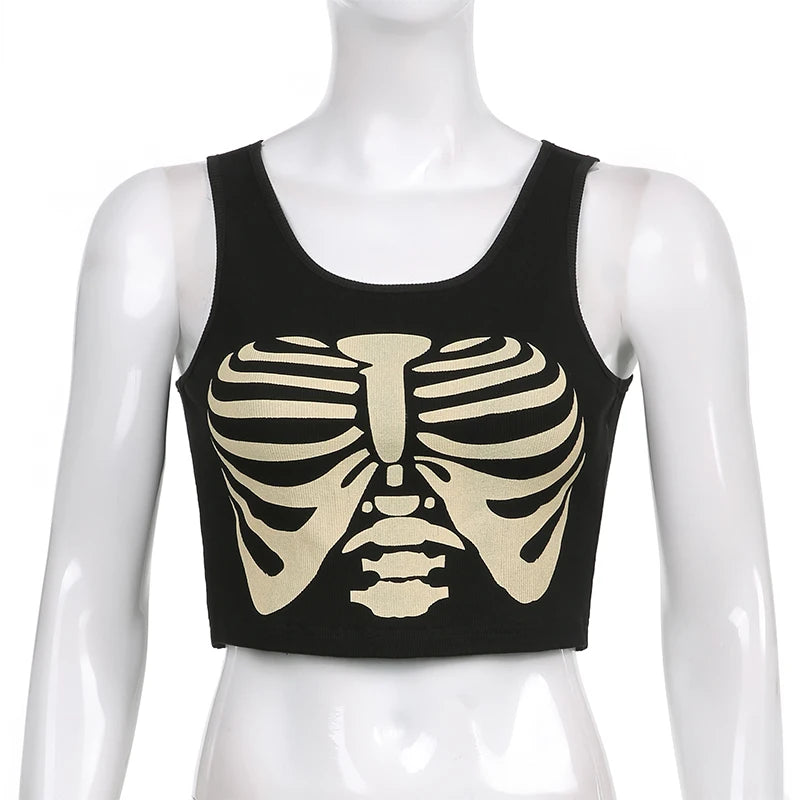 Y2K Women Backless Hollow Out T Shirt Sexy Bandage Crop Tops O-neck Tshirt Black Streetwear Short Sleeve Slim Bodycon T-shirt