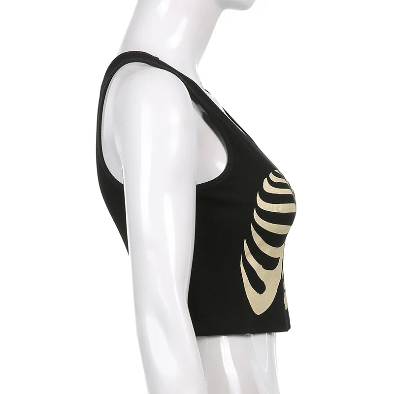 Y2K Women Backless Hollow Out T Shirt Sexy Bandage Crop Tops O-neck Tshirt Black Streetwear Short Sleeve Slim Bodycon T-shirt