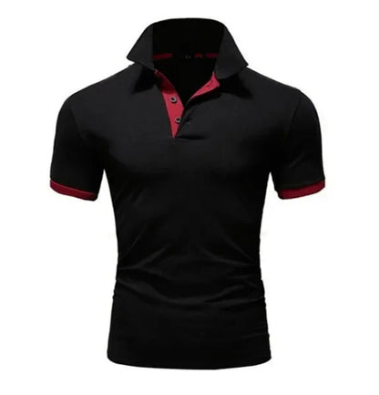 Camisa polo masculina, casual, respirável, manga curta