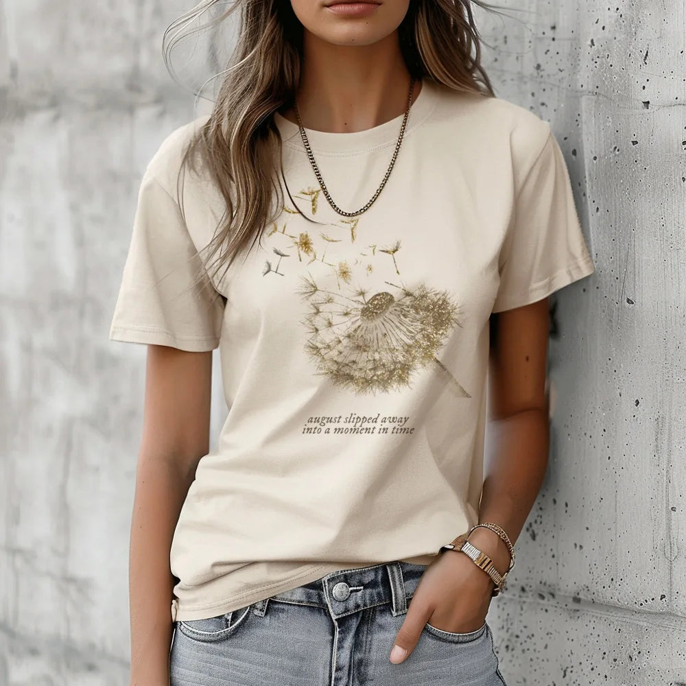 Dandelion t-shirts women harajuku comic graphic top girl graphic designer Japanese clothing