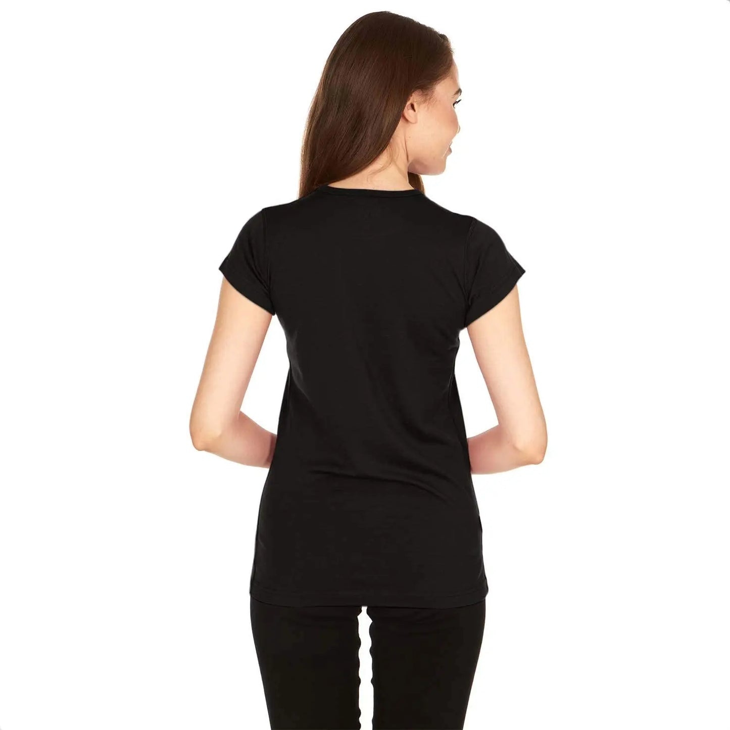 100% Merino Wool T-Shirt Womens Lightweight Short Sleeve Crew Shirts Merino Wool Base Layer Women Undershirt No Itch Breathable